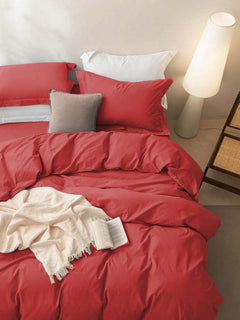 Hotel Soft Microfiber Duvet Cover Set-2000TC Quilt Cover Set & Pillowcases -1 Donna Cover Zipper Closure & 1 x Pillowcases-Br
