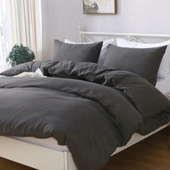 Hotel Soft Microfiber Duvet Cover Set-2000TC Quilt Cover Set & Pillowcases -1 Donna Cover Zipper Closure & 1 x Pillowcases-Br