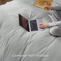 Hotel Soft Microfiber Duvet Cover Set-2000TC Quilt Cover Set & Pillowcases -1 Donna Cover Zipper Closure & 1 x Pillowcases-Br
