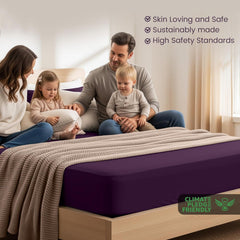 Hotel Quality Fitted Sheet - 1 Piece Fitted Sheet  -Breathable Bedding - Wrinkle, Fade, Stain Resistant- 16inch/40cm Deep Poc