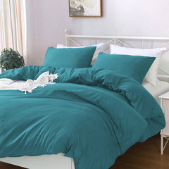Hotel Soft Microfiber Duvet Cover Set-2000TC Quilt Cover Set & Pillowcases -1 Donna Cover Zipper Closure & 1 x Pillowcases-Br