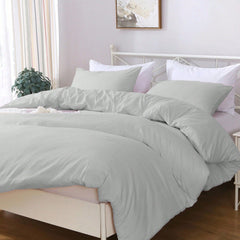 Hotel Soft Microfiber Duvet Cover Set-2000TC Quilt Cover Set & Pillowcases -1 Donna Cover Zipper Closure & 1 x Pillowcases-Br