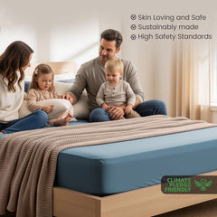 Hotel Quality Fitted Sheet - 1 Piece Fitted Sheet  -Breathable Bedding - Wrinkle, Fade, Stain Resistant- 16inch/40cm Deep Poc