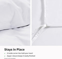Hotel Soft Microfiber Duvet Cover Set-2000TC Quilt Cover Set & Pillowcases -1 Donna Cover Zipper Closure & 1 x Pillowcases-Br