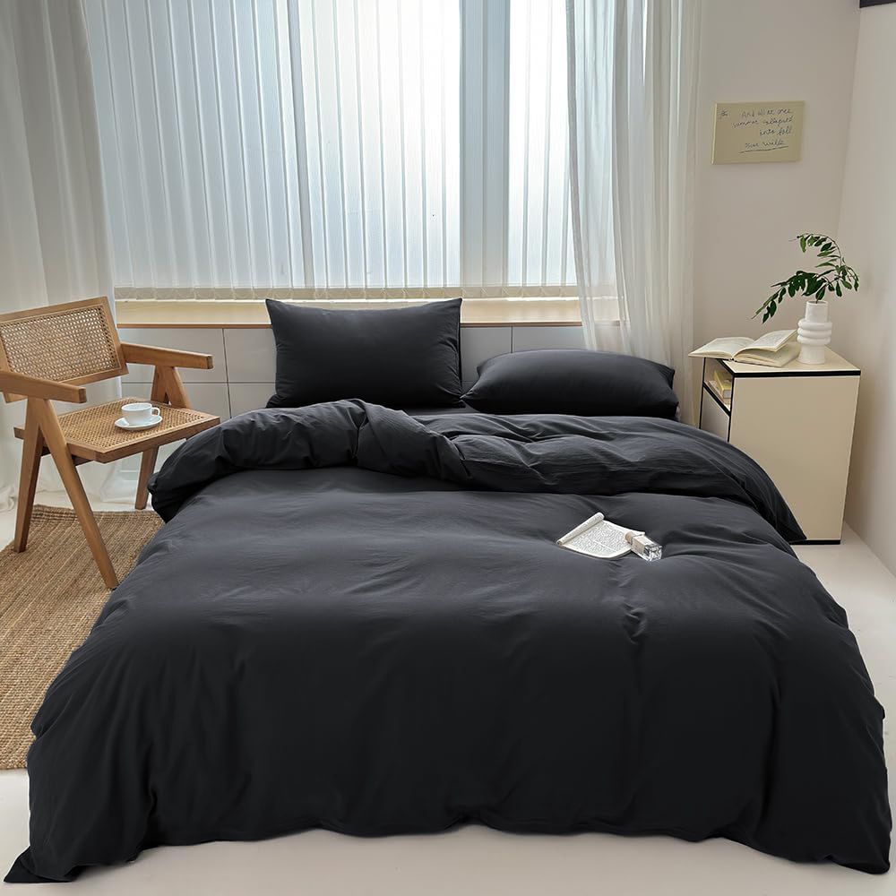 Hotel Soft Microfiber Duvet Cover Set-2000TC Quilt Cover Set & Pillowcases -1 Donna Cover Zipper Closure & 1 x Pillowcases-Br