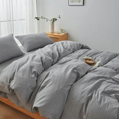 Hotel Soft Microfiber Duvet Cover Set-2000TC Quilt Cover Set & Pillowcases -1 Donna Cover Zipper Closure & 1 x Pillowcases-Br