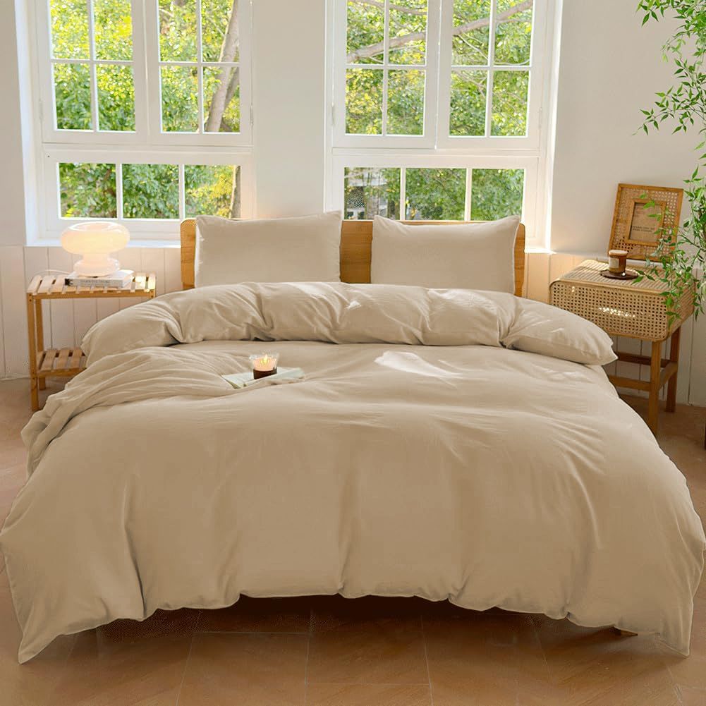 Hotel Soft Microfiber Duvet Cover Set-2000TC Quilt Cover Set & Pillowcases -1 Donna Cover Zipper Closure & 1 x Pillowcases-Br