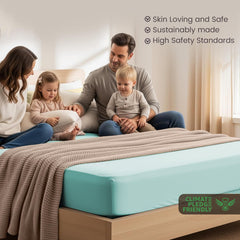 Hotel Quality Fitted Sheet - 1 Piece Fitted Sheet  -Breathable Bedding - Wrinkle, Fade, Stain Resistant- 16inch/40cm Deep Poc