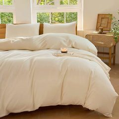 Hotel Soft Microfiber Duvet Cover Set-2000TC Quilt Cover Set & Pillowcases -1 Donna Cover Zipper Closure & 1 x Pillowcases-Br