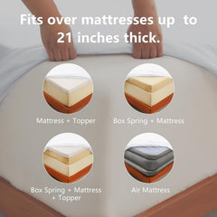 Hotel Soft Bed Sheet Set- Bedding Sheets & Pillowcases -Breathable Bedding - Wrinkle, Fade, Stain Resistant-Deep Pocket Flat 