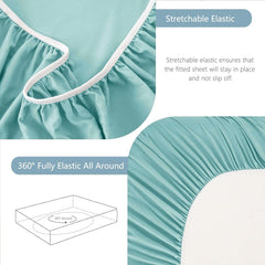 Hotel Soft Bed Sheet Set- Bedding Sheets & Pillowcases -Breathable Bedding - Wrinkle, Fade, Stain Resistant-Deep Pocket Flat 