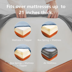 Hotel Soft Bed Sheet Set- Bedding Sheets & Pillowcases -Breathable Bedding - Wrinkle, Fade, Stain Resistant-Deep Pocket Flat 