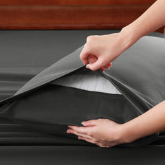 Hotel Soft Bed Sheet Set- Bedding Sheets & Pillowcases -Breathable Bedding - Wrinkle, Fade, Stain Resistant-Deep Pocket Flat 