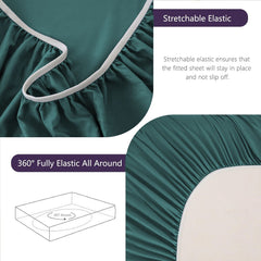 Hotel Soft Bed Sheet Set- Bedding Sheets & Pillowcases -Breathable Bedding - Wrinkle, Fade, Stain Resistant-Deep Pocket Flat 