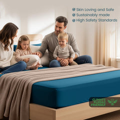 Hotel Quality Fitted Sheet - 1 Piece Fitted Sheet  -Breathable Bedding - Wrinkle, Fade, Stain Resistant- 16inch/40cm Deep Poc