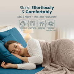 Hotel Quality Fitted Sheet - 1 Piece Fitted Sheet  -Breathable Bedding - Wrinkle, Fade, Stain Resistant- 16inch/40cm Deep Poc