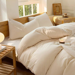 Hotel Soft Microfiber Duvet Cover Set-2000TC Quilt Cover Set & Pillowcases -1 Donna Cover Zipper Closure & 1 x Pillowcases-Br