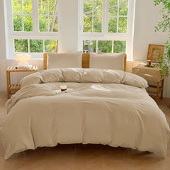 Hotel Soft Microfiber Duvet Cover Set-2000TC Quilt Cover Set & Pillowcases -1 Donna Cover Zipper Closure & 1 x Pillowcases-Br