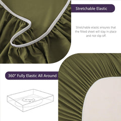 Hotel Soft Bed Sheet Set- Bedding Sheets & Pillowcases -Breathable Bedding - Wrinkle, Fade, Stain Resistant-Deep Pocket Flat 