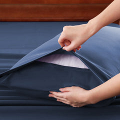 Hotel Soft Bed Sheet Set- Bedding Sheets & Pillowcases -Breathable Bedding - Wrinkle, Fade, Stain Resistant-Deep Pocket Flat 