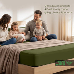 Hotel Quality Fitted Sheet - 1 Piece Fitted Sheet  -Breathable Bedding - Wrinkle, Fade, Stain Resistant- 16inch/40cm Deep Poc