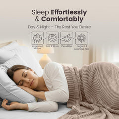 Hotel Quality Fitted Sheet - 1 Piece Fitted Sheet  -Breathable Bedding - Wrinkle, Fade, Stain Resistant- 16inch/40cm Deep Poc