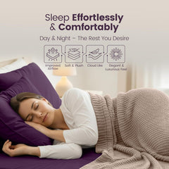 Hotel Quality Fitted Sheet - 1 Piece Fitted Sheet  -Breathable Bedding - Wrinkle, Fade, Stain Resistant- 16inch/40cm Deep Poc