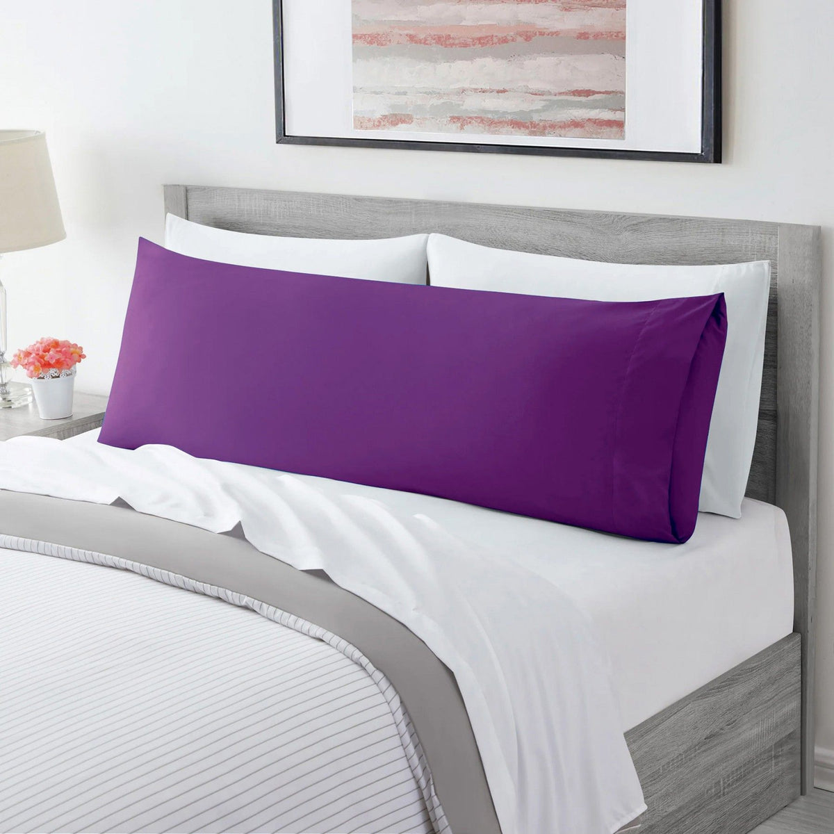 Ultra Soft Microfiber Body Pillow Cover/Pillowcases with Envelope-style pocket (50cm x 150cm Body Pillow Cover,purple )
