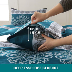 3 Piece Hotel Soft Microfiber Quilt Cover Set-2000TC Duvet/Donna Cover Set & Pillowcases -1 Quilt Cover Zipper Closure & 1 x 