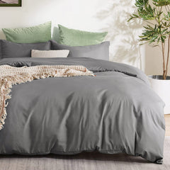 3 Piece Hotel Soft Microfiber Quilt Cover Set-2000TC Duvet/Donna Cover Set & Pillowcases -1 Quilt Cover Zipper Closure & 1 x 