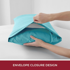 3 Piece Fitted Sheet Set- Fitted Sheet & Pillowcases -Breathable Bedding - Wrinkle, Fade, Stain Resistant- 40cm Deep Pocket F