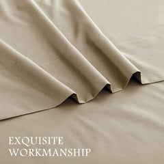 3 Piece Fitted Sheet Set- Fitted Sheet & Pillowcases -Breathable Bedding - Wrinkle, Fade, Stain Resistant- 40cm Deep Pocket F