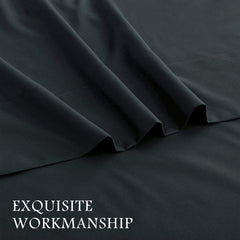 4 Piece Bed Sheet Set- Bedding Sheets & Pillowcases -Breathable Bedding - Wrinkle, Fade, Stain Resistant-Deep Pocket Flat Fit