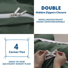 2 Piece Hotel Soft Microfiber Quilt Cover Set-2000TC Duvet/Donna Cover Set & Pillowcases -1 Quilt Cover Zipper Closure & 1 x 