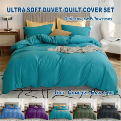 2 Piece Hotel Soft Microfiber Quilt Cover Set-2000TC Duvet/Donna Cover Set & Pillowcases -1 Quilt Cover Zipper Closure & 1 x 