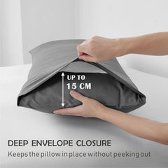 2 Piece Fitted Sheet Set- Fitted Sheet & Pillowcases -Breathable Bedding - Wrinkle, Fade, Stain Resistant- 40cm Deep Pocket F