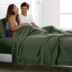 3 Piece Bed Sheet Set- Bedding Sheets & Pillowcases -Breathable Bedding - Wrinkle, Fade, Stain Resistant-Deep Pocket Flat Fit