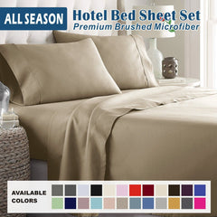 3 Piece Bed Sheet Set- Bedding Sheets & Pillowcases -Breathable Bedding - Wrinkle, Fade, Stain Resistant-Deep Pocket Flat Fit