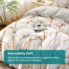 3 Piece Hotel Soft Microfiber Quilt Cover Set-2000TC Duvet/Donna Cover Set & Pillowcases -1 Quilt Cover Zipper Closure & 1 x 