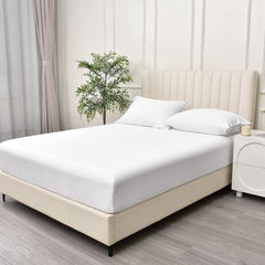 3 Piece Fitted Sheet Set- Fitted Sheet & Pillowcases -Breathable Bedding - Wrinkle, Fade, Stain Resistant- 40cm Deep Pocket F