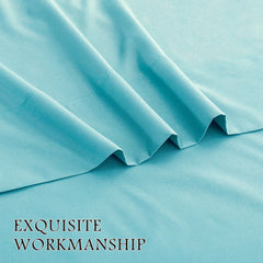4 Piece Bed Sheet Set- Bedding Sheets & Pillowcases -Breathable Bedding - Wrinkle, Fade, Stain Resistant-Deep Pocket Flat Fit