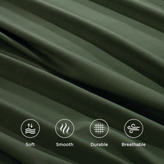 4 Piece Bed Sheet Set- Bedding Sheets & Pillowcases -Breathable Bedding - Wrinkle, Fade, Stain Resistant-Deep Pocket Flat Fit