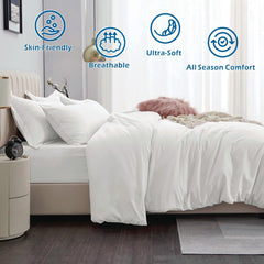 2 Piece Hotel Soft Microfiber Quilt Cover Set-2000TC Duvet/Donna Cover Set & Pillowcases -1 Quilt Cover Zipper Closure & 1 x 