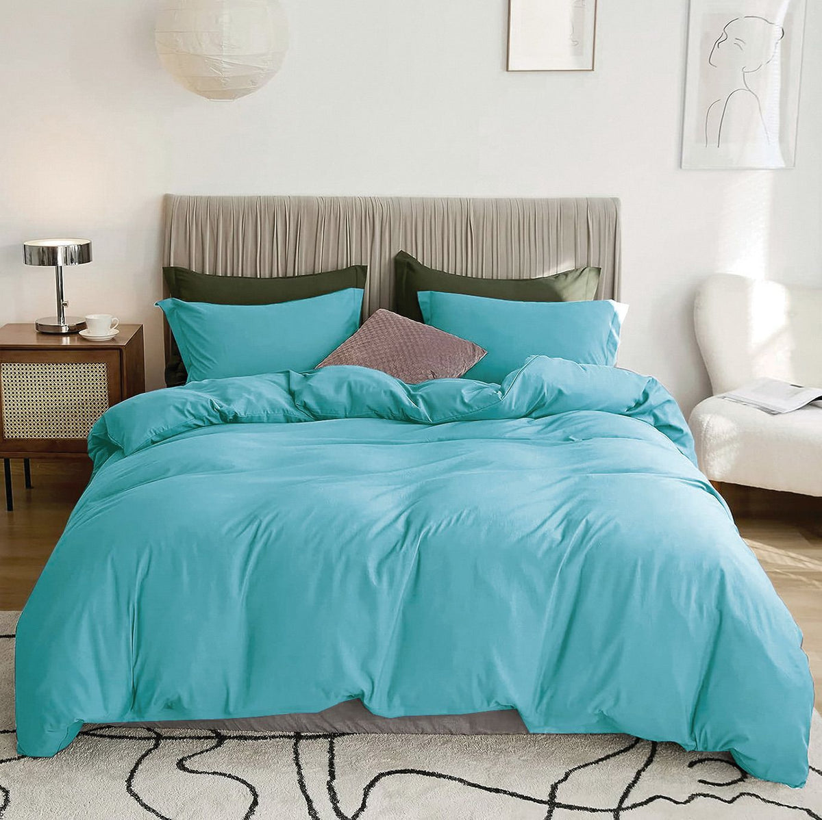 2 Piece Hotel Soft Microfiber Quilt Cover Set-2000TC Duvet/Donna Cover Set & Pillowcases -1 Quilt Cover Zipper Closure & 1 x 