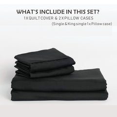 2 Piece Hotel Soft Microfiber Quilt Cover Set-2000TC Duvet/Donna Cover Set & Pillowcases -1 Quilt Cover Zipper Closure & 1 x 
