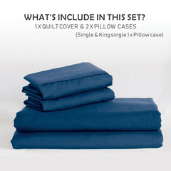 2 Piece Hotel Soft Microfiber Quilt Cover Set-2000TC Duvet/Donna Cover Set & Pillowcases -1 Quilt Cover Zipper Closure & 1 x 