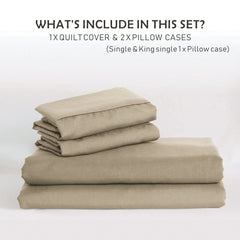 2 Piece Hotel Soft Microfiber Quilt Cover Set-2000TC Duvet/Donna Cover Set & Pillowcases -1 Quilt Cover Zipper Closure & 1 x 