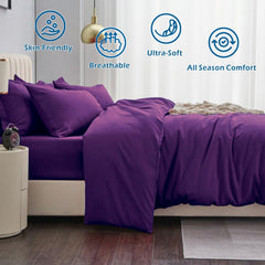 2 Piece Hotel Soft Microfiber Quilt Cover Set-2000TC Duvet/Donna Cover Set & Pillowcases -1 Quilt Cover Zipper Closure & 1 x 
