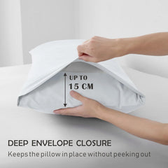 2 Piece Fitted Sheet Set- Fitted Sheet & Pillowcases -Breathable Bedding - Wrinkle, Fade, Stain Resistant- 40cm Deep Pocket F
