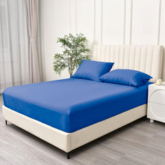 2 Piece Fitted Sheet Set- Fitted Sheet & Pillowcases -Breathable Bedding - Wrinkle, Fade, Stain Resistant- 40cm Deep Pocket F